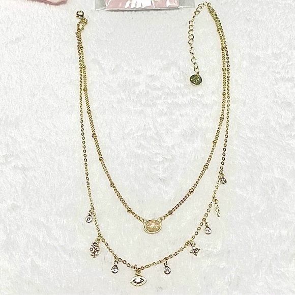 Jules Smith Opal Inner Goddess Necklace 14K Gold Layered New Sale - Picture 3 of 6